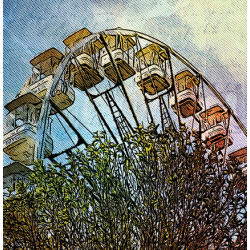 Local Greeting Card: Lancaster on Ice Ferris Wheel