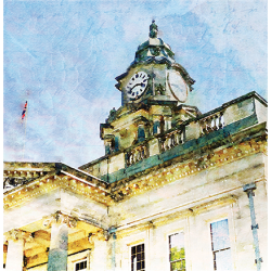 Local Greeting Card: Lancaster Town Hall