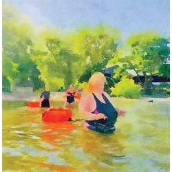 Wild Swimming Greeting Card: Group Swim