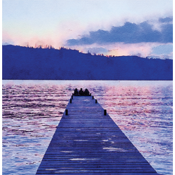 Wild Swimming Greeting Card: Across The Lake