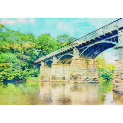 Railway Bridge at the Crook of Lune Art Print 8 x 10