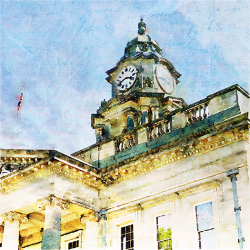 Lancaster Town Hall 10 x 10 Art Print