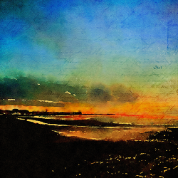 Morecambe at Sunset Art Print 12 x 12